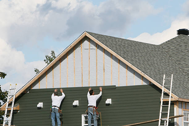 Professional Emergency Siding Repair technician working in Newton Upper Falls, MA